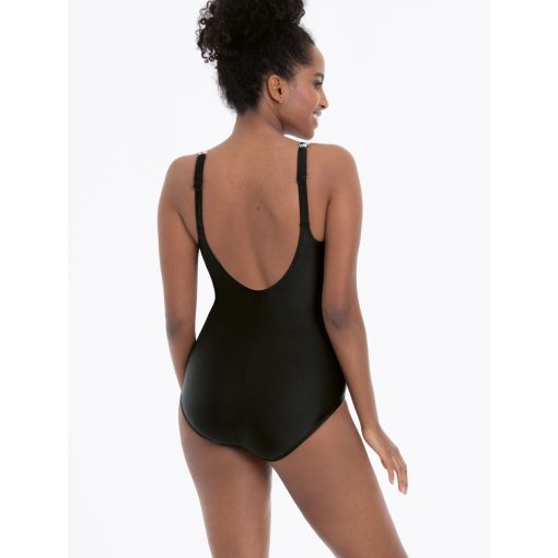 Anita Dirban fekete-virágos protézis tartó fürdőruha